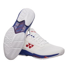 Buty tenisowe Yonex Power Cushion AD-ACCEL Wide Clay/Sandplatz/Leichtigkeit 2026 białe/niebieskie męskie